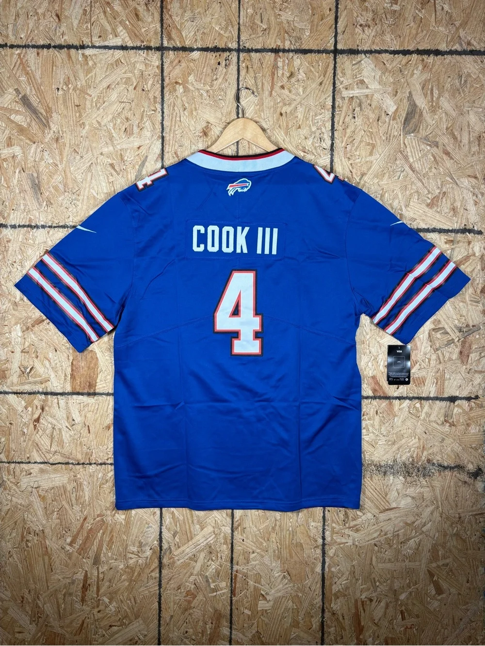 Nike Royal Blue Buffalo Bills #4 James Cook III Men's Jersey - L